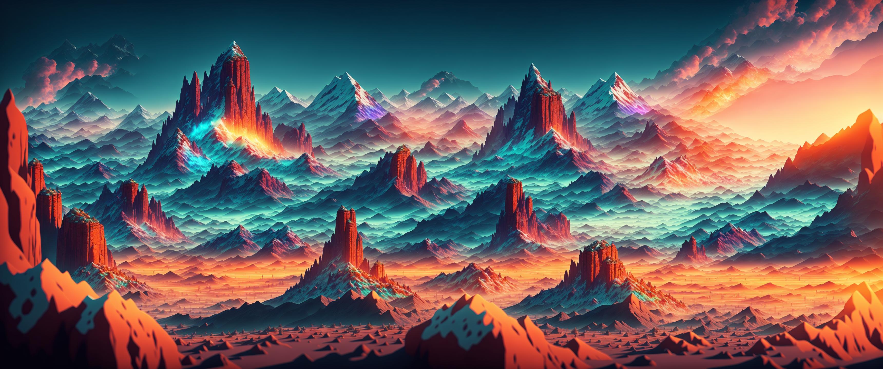 AI-generated fantasy landscape